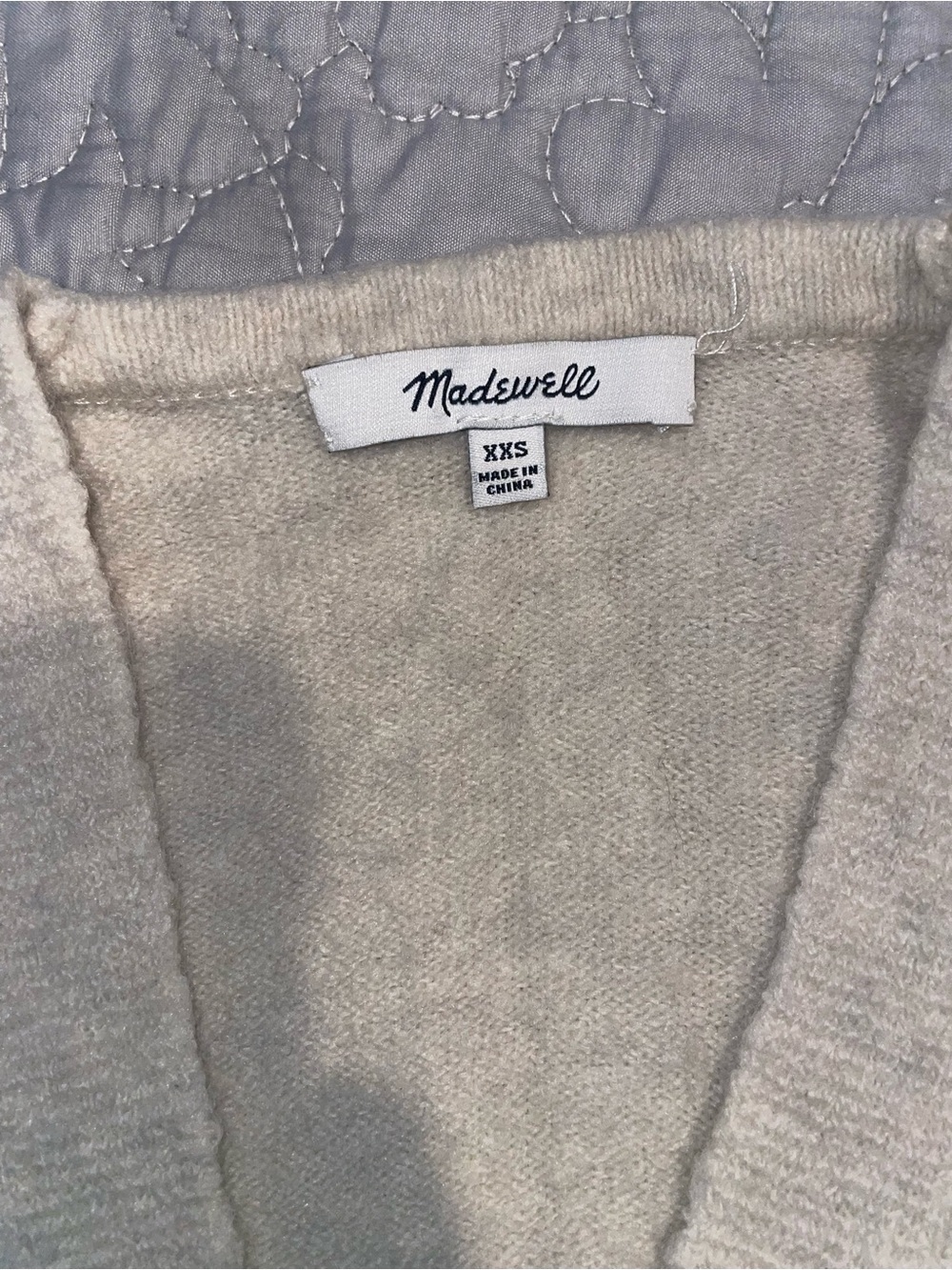 Madewell Light Gray Open-Front Women's Cardigan Sweater - Picture 9 of 9